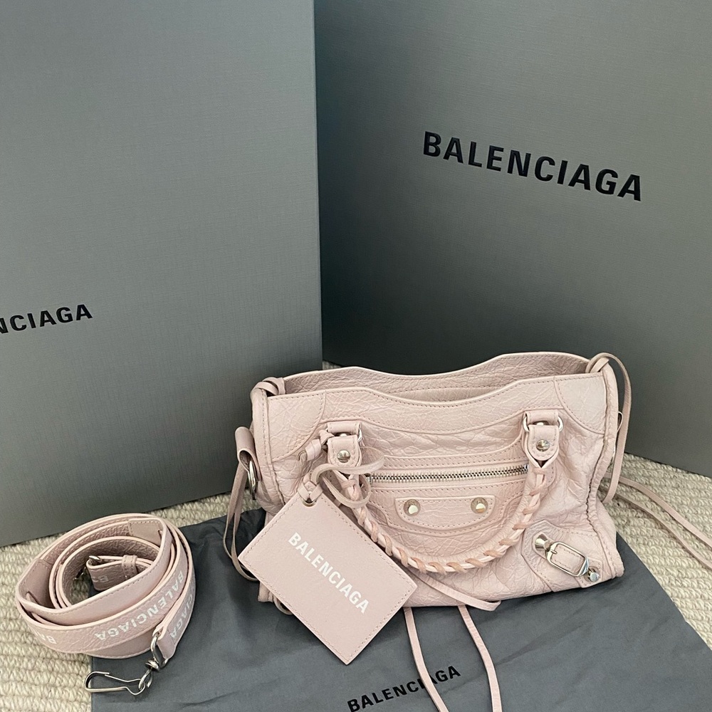 Balenciaga baby pink city bag